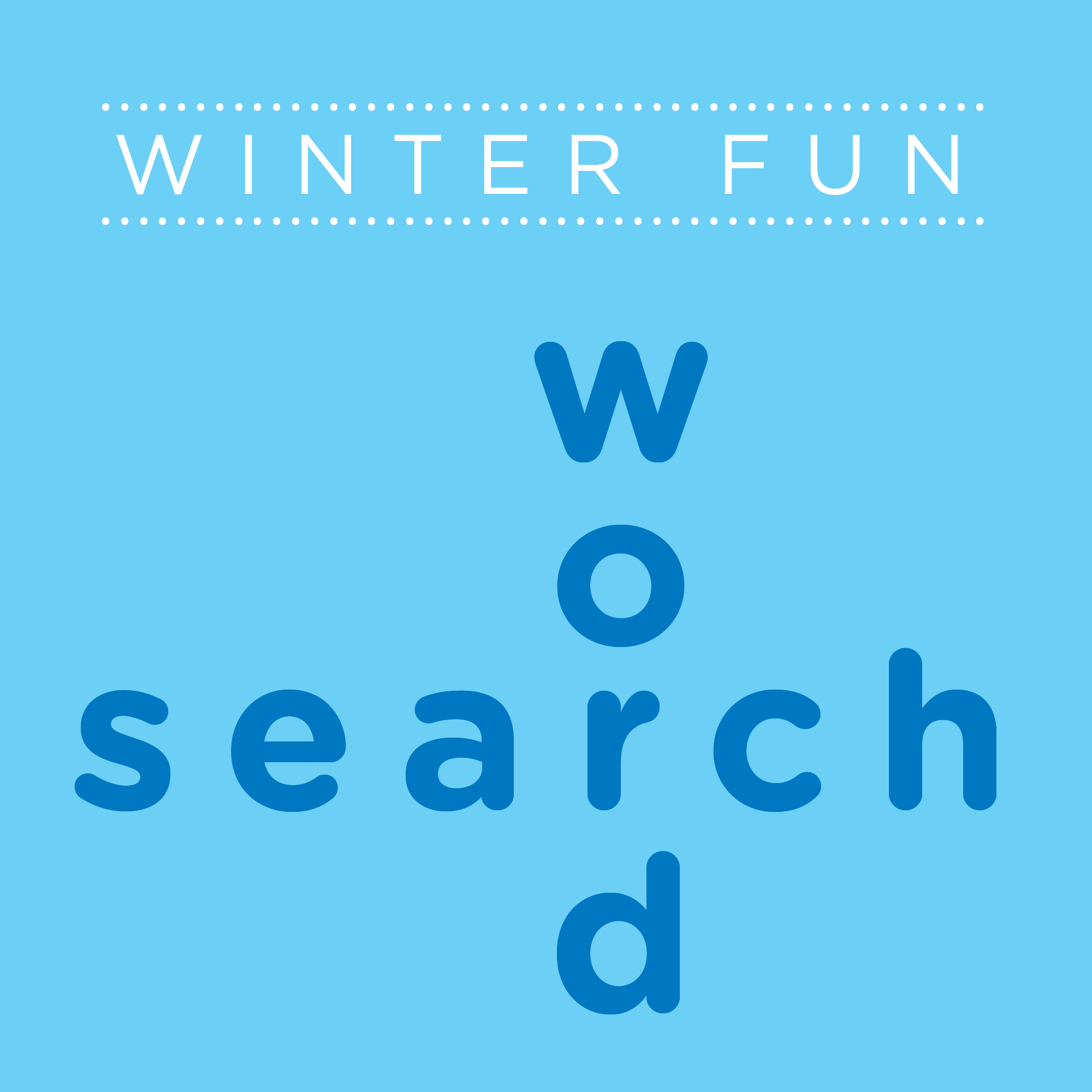 Winter Fun Word Search Blackbird And Company