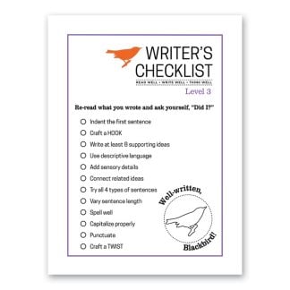 Writer's Checklist: Level 3